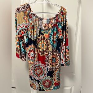 Hershe multicolored floral tunic